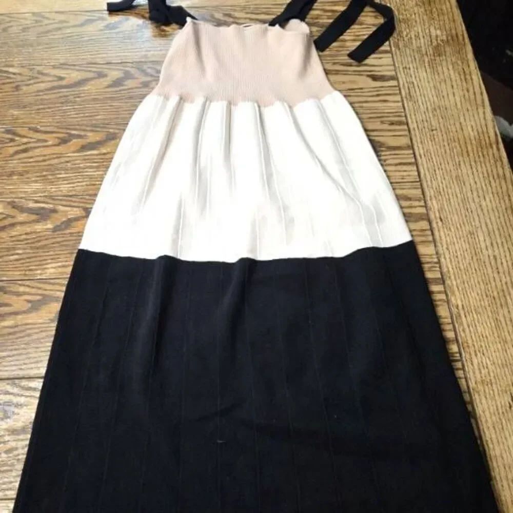Hatch Maternity multi color sleeveless Ribbed dress sz 0 (XS)